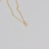 Tiny Letter Gold Necklace